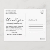 Modernes elegantes Calligrafy Foto Wedding Vielen  Postkarte (Rückseite)