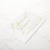 Modernes elegantes Calligrafy Probe Dinner Folieneinladung (Gedreht)