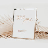 Modernes elegantes Calligrafy White Open Bar Sign