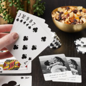 Modernes elegantes Calligraphy Foto Wedding Guest Spielkarten (In Situ)