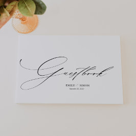 Modernes elegantes Calligraphy Wedding Guest Book Gästebuch