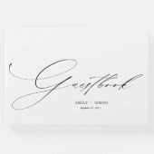 Modernes elegantes Calligraphy Wedding Guest Book Gästebuch (Vorderseite)