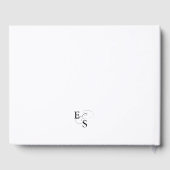 Modernes elegantes Calligraphy Wedding Guest Book Gästebuch (Rückseite)