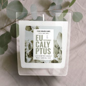 Modernes, elegantes Candle Product Label mit Foto Quadratischer Aufkleber