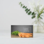 Modernes elegantes Carrots Foto Persönlicher Koch Visitenkarte (Stehend Vorderseite)