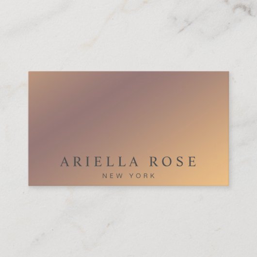 Modernes Elegantes Chic Ombre Beruflich Visitenkarte (Vorderseite)