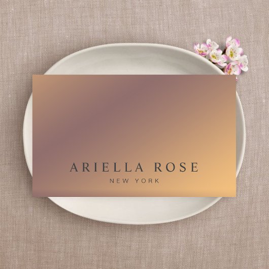 Modernes Elegantes Chic Ombre Beruflich Visitenkarte