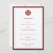 Modernes, elegantes chinesisches Menü mit einem Ho Einladung (Vorderseite)