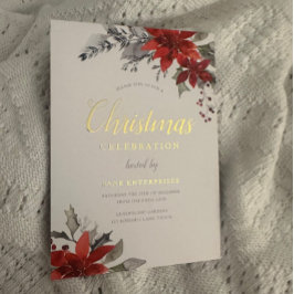 Modernes elegantes Corporate Christmas Party Gold Folieneinladung