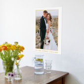 Modernes elegantes Couple Wedding Foto Gold Foliendrucke (Ablage(Küche))