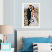 Modernes elegantes Couple Wedding Foto Gold Foliendrucke (In Situ (Schlafzimmer))