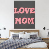 Modernes, elegantes_deep_grau_pink_Liebe Mama_desi Leinwanddruck (Insitu (Schlafzimmer))