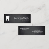 Modernes, elegantes Dental Assistant Dentist Tooth Mini Visitenkarte (Vorne/Hinten)
