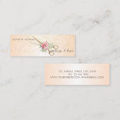 Modernes Elegantes Design, Confetti, Schere, Rose Mini Visitenkarte (Vorne/Hinten)