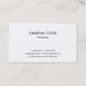 Modernes elegantes Design Einfach Beruflich Schlic Visitenkarte (Rückseite)