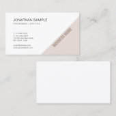 Modernes elegantes Design Einfache Schlichte Firma Visitenkarte (Vorne/Hinten)