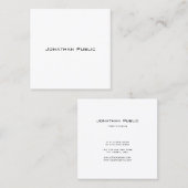 Modernes Elegantes Design Einfache Schlichte Moder Quadratische Visitenkarte (Vorne/Hinten)