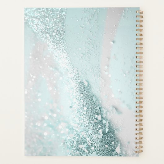 Modernes, elegantes Design, Glitzer, Minze Planer (Rückseite)