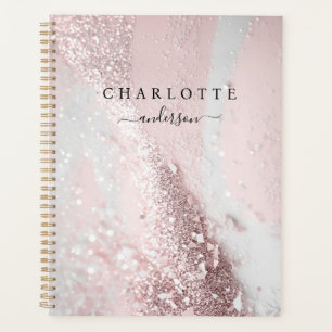 Modernes, elegantes Design, Glitzer, Rose-Silber Planer