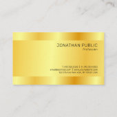 Modernes, elegantes Design Gold Look Visitenkarte (Rückseite)