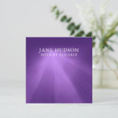 Modernes, elegantes Design Lila Schlicht luxuriös Einladung (Stehend Vorderseite)