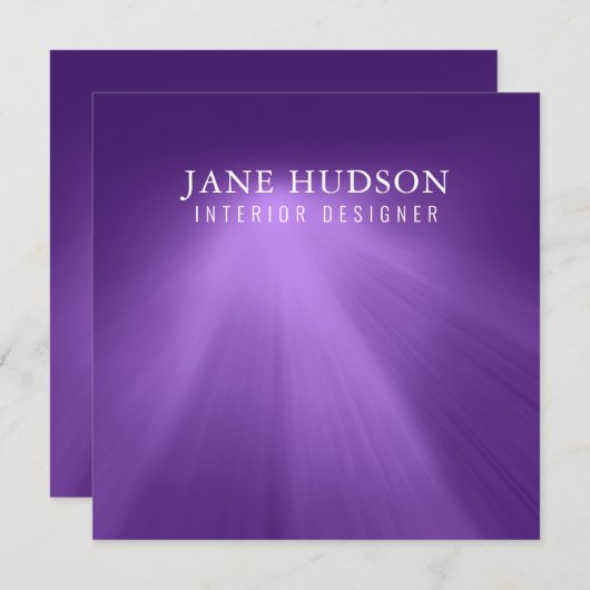 Modernes, elegantes Design Lila Schlicht luxuriös Einladung (Vorne/Hinten)