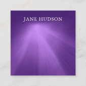 Modernes, elegantes Design Lila Schlicht luxuriös Quadratische Visitenkarte (Vorderseite)