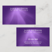 Modernes, elegantes Design Lila Schlicht luxuriös Visitenkarte (Vorne/Hinten)