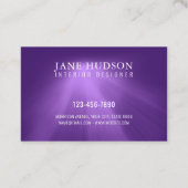 Modernes, elegantes Design Lila Schlicht luxuriös Visitenkarte