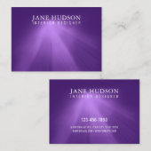 Modernes, elegantes Design Lila Schlicht luxuriös Visitenkarte (Vorne/Hinten)