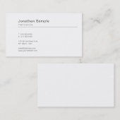 Modernes elegantes Design Minimalistisch Schlicht  Visitenkarte (Vorne/Hinten)