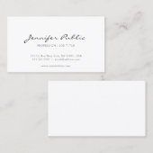 Modernes, elegantes Design Minimalistisch Schlicht Visitenkarte (Vorne/Hinten)