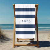 Modernes, elegantes Design mit blau-weißen Streife Strandtuch