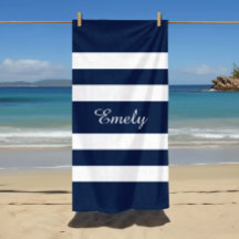 Modernes, elegantes Design mit blau-weißen Streife