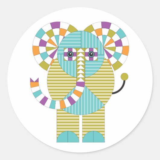 Modernes, elegantes Design Runder Aufkleber (Vorderseite)
