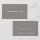 Modernes elegantes Design Schlicht Pearl Finish De Visitenkarte (Vorne/Hinten)