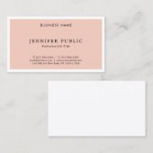 Modernes elegantes Design Schlichtes Design Top Visitenkarte (Vorne/Hinten)