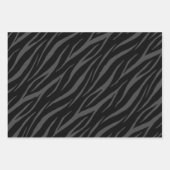 Modernes elegantes Design Schwarz Gray Zebra Geschenkpapier Set (Vorderseite)
