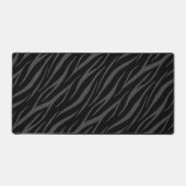Modernes elegantes Design Schwarz Gray Zebra Schreibtischunterlage (Vorderseite)