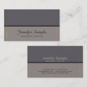 Modernes elegantes Design Trendy Brown Gold Luxus Visitenkarte (Vorne/Hinten)