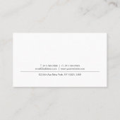 Modernes elegantes Design Trendy Minimaler Chic Sc Visitenkarte (Rückseite)