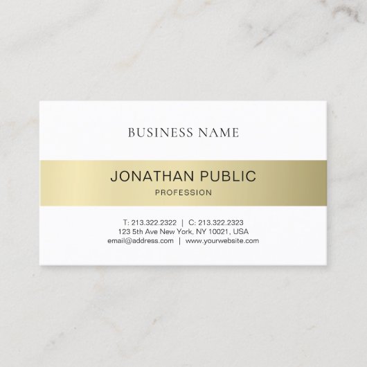 Modernes elegantes Design Trendy Minimalistisch Sc Visitenkarte (Vorderseite)