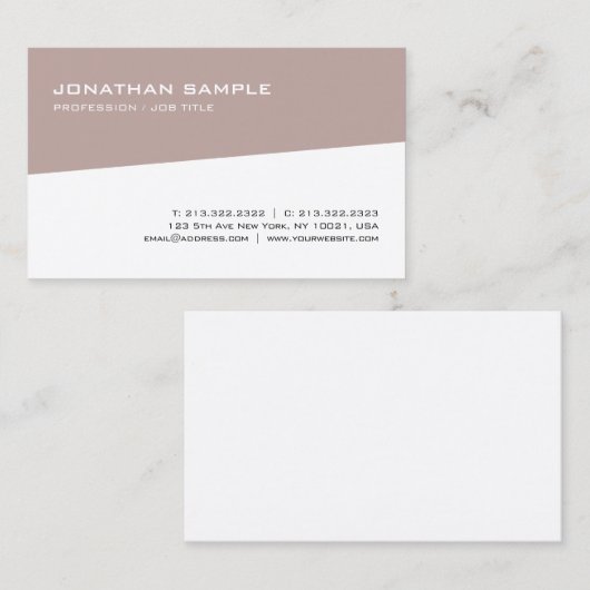 Modernes elegantes Design Trendy Minimalistisch Te Visitenkarte