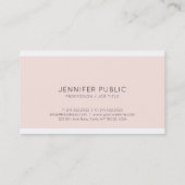 Modernes elegantes Design Trendy Pink Schlicht Mon Visitenkarte (Rückseite)