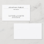 Modernes elegantes Design Trendy Schlicht Minimali Visitenkarte (Vorne/Hinten)