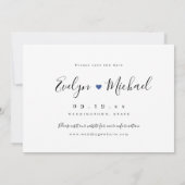 Modernes, elegantes Drehbuch-Foto Save the Date (Rückseite)