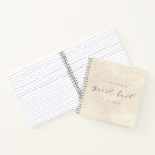 Modernes, elegantes Drehbuch für Elfenbein Notizblock (Innenseite)