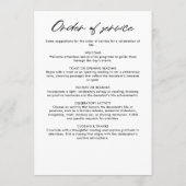 Modernes, elegantes Drehbuch zur Beerdigung des Ge Programm (Rückseite)