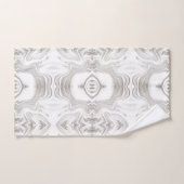 Modernes elegantes, dunkelgraues Marmorsteinmuster Badhandtuch Set (Handtuch)