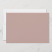 Modernes elegantes Dusty Rose Foto Wedding Einladung (Rückseite)